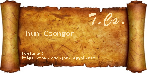 Thun Csongor névjegykártya