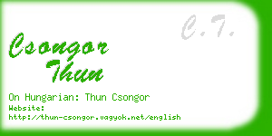 csongor thun business card